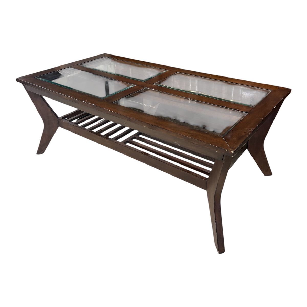 Contemporary Coffee Table with Glass Panes