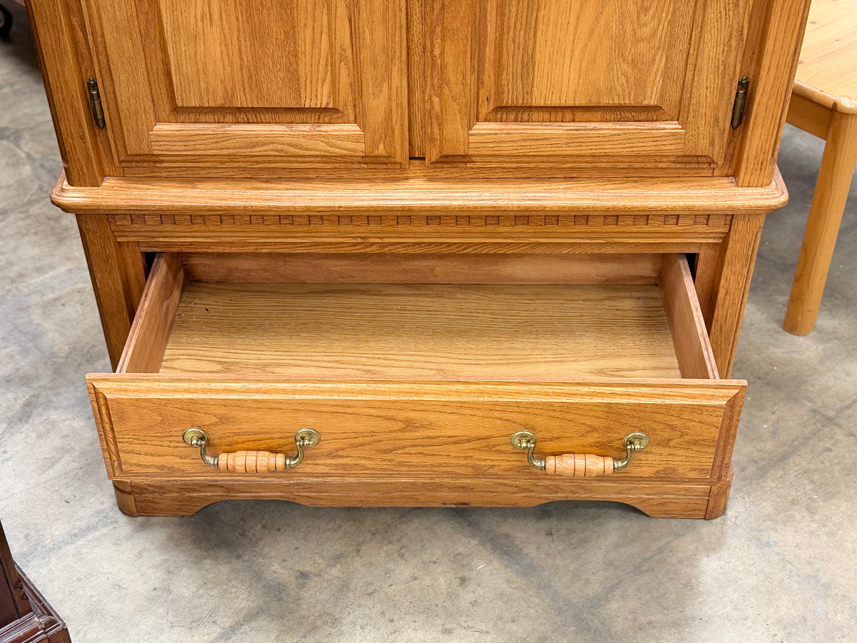 Light Oak Wood Armoire