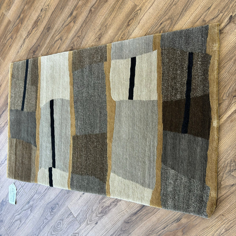 3x5-ft Taba Blackstone Rug, 100% Wool, 2-0047301
