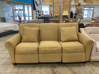 Champagne Patterned Electric Reclining Loveseat