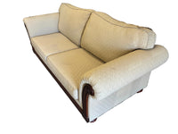 Vintage-Style Wood Frame Sofa