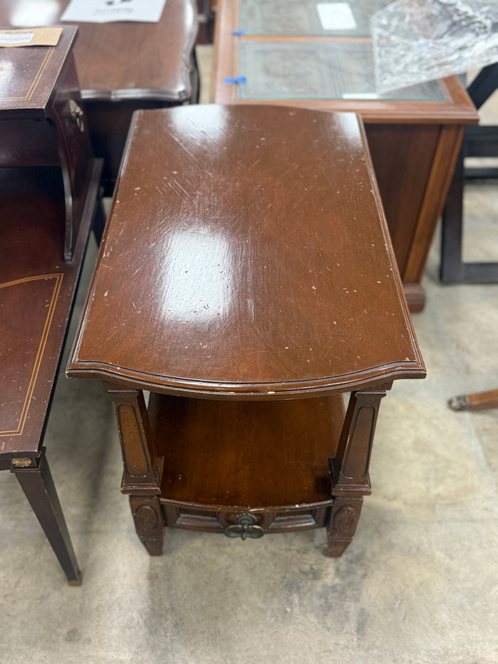 Dark Brown Wooden Side Table
