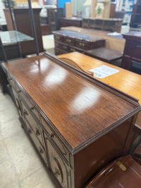 Vintage Wood Sideboard w/ Carved Details