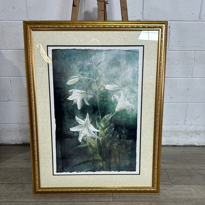 White Lilies - Framed Print