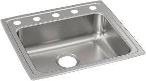 Elkay 5-Hole Gourmet Lustertone Stainless Steel Sink LRAD2219655
