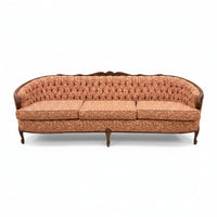 French Victorian-Style Orange Sofa