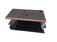 Modern 3-Tiered Black Glass TV Stand