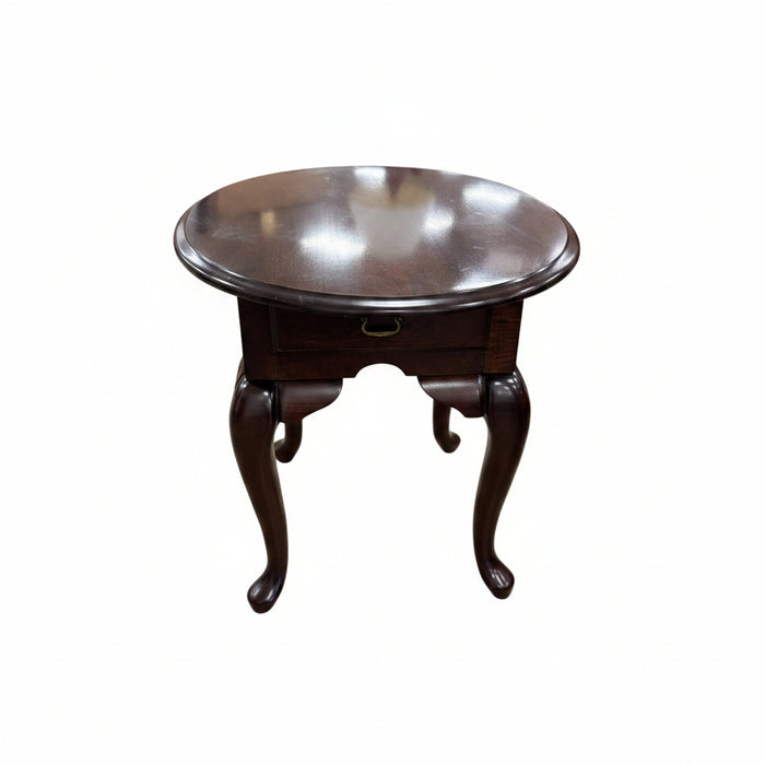 Dark Wood 1-Drawer End Table