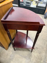 Mahogany Brown Corner Accent Table