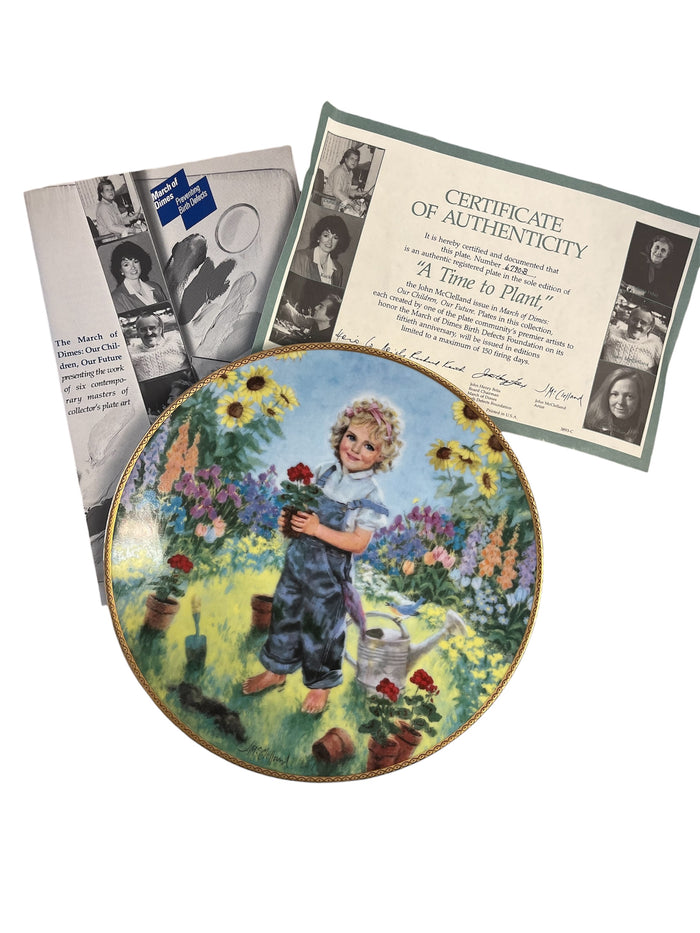 "A Time To Plant" John McClelland Collectors Plate