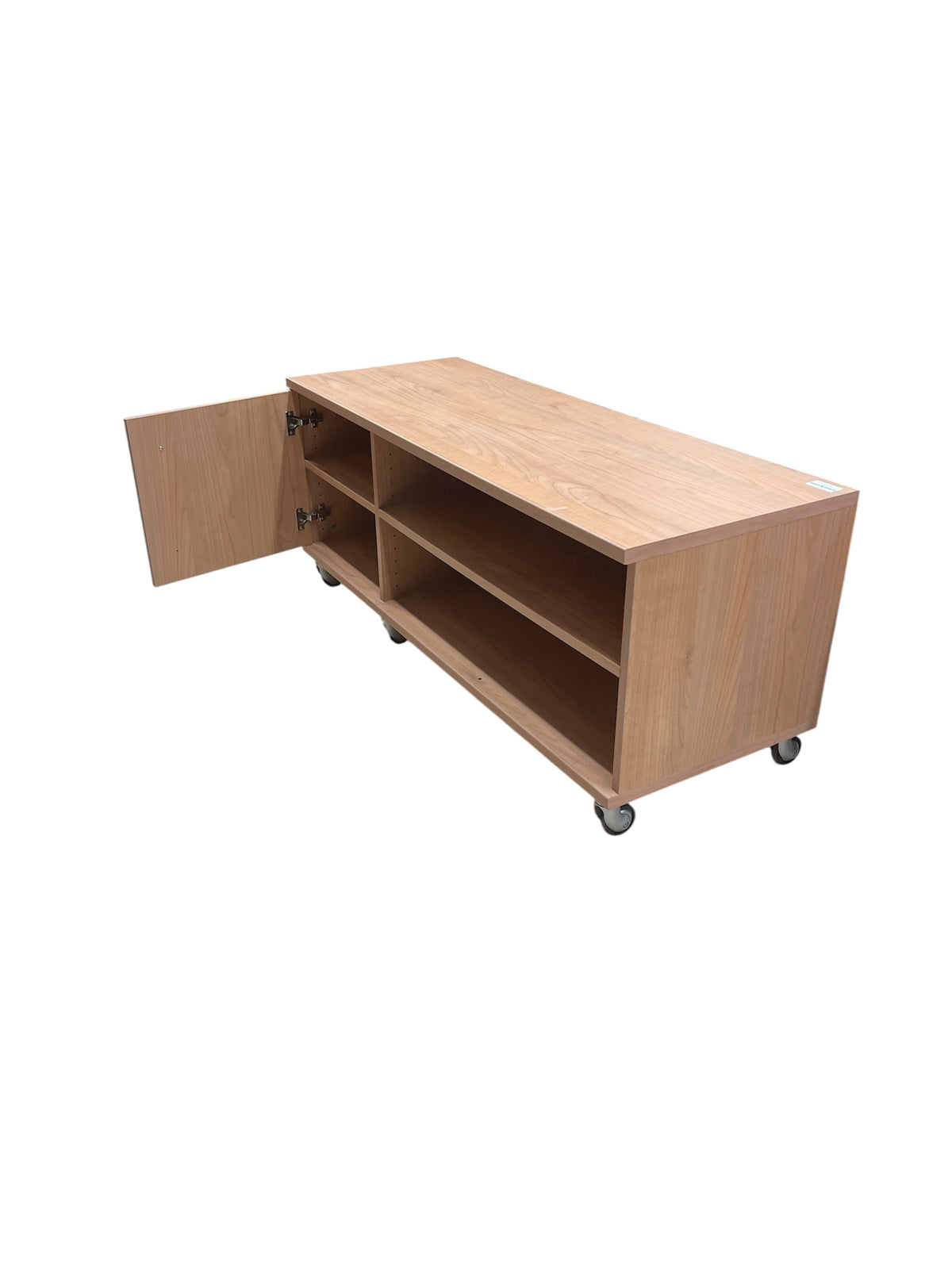 Light Natural Wood Finish Media Cabinet