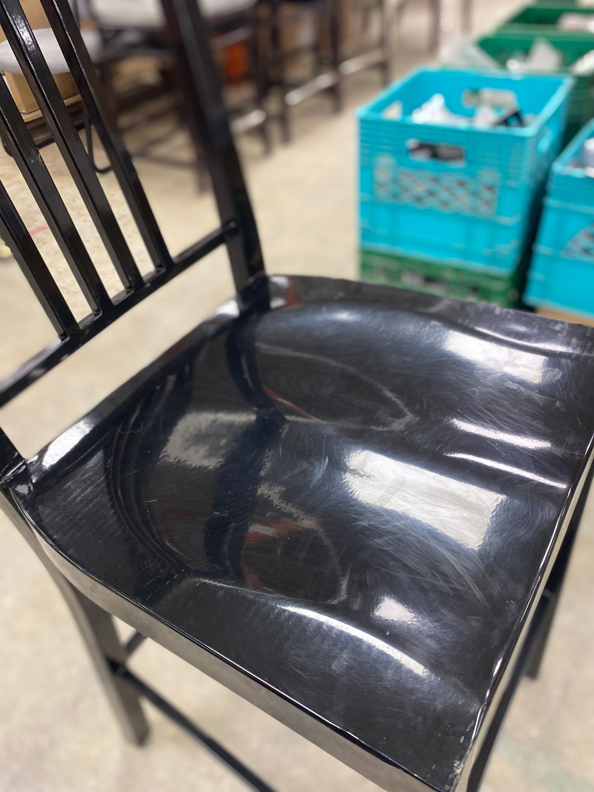 Kipling Gunmetal Black Metal Counter Stool