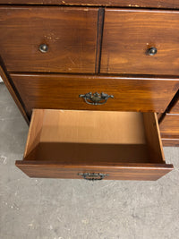 60"W 9 Pine Dresser with Mirror