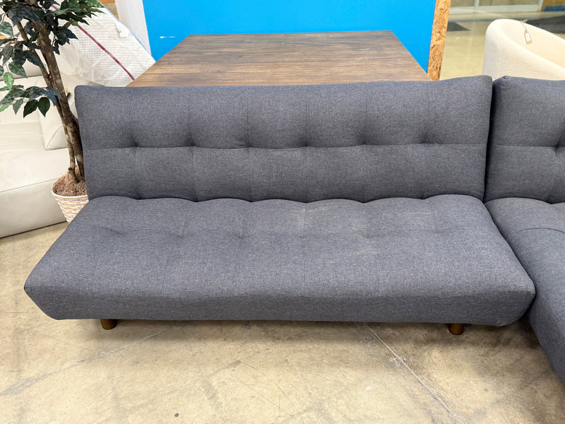 Light Grey Fabric L-Sectional (Set of 2)