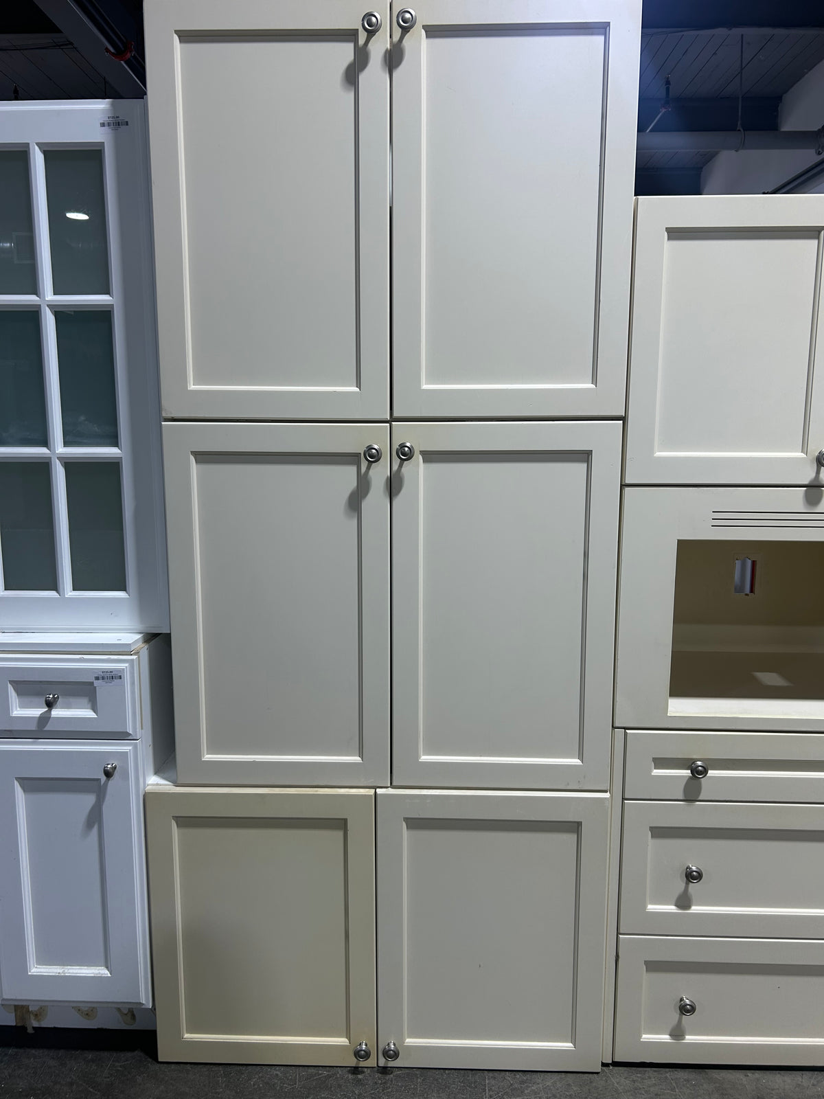 Cameo Beige Upper Kitchen Cabinet Set