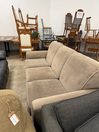 Beige 3-Seater Fabric Sofa