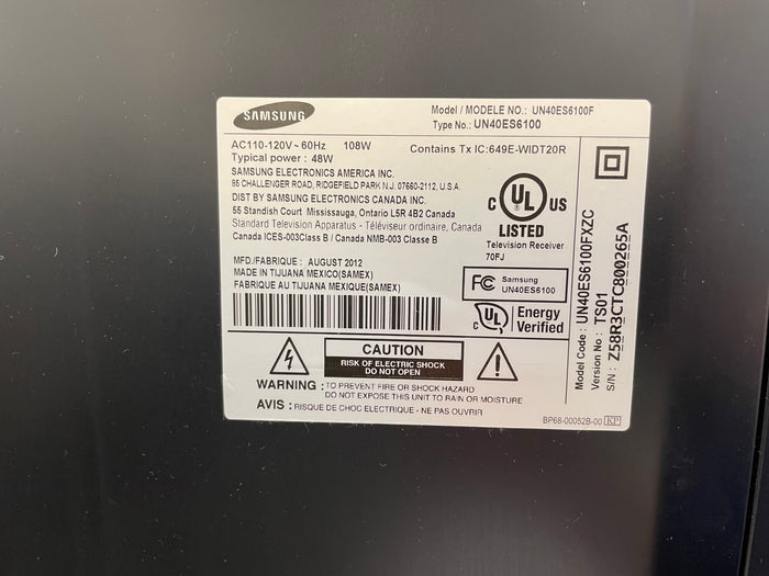 Samsung Smart TV UN40ES6100F (40 in.)