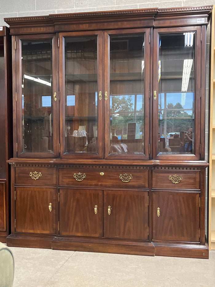 70"W Traditional Wooden China Cabinet