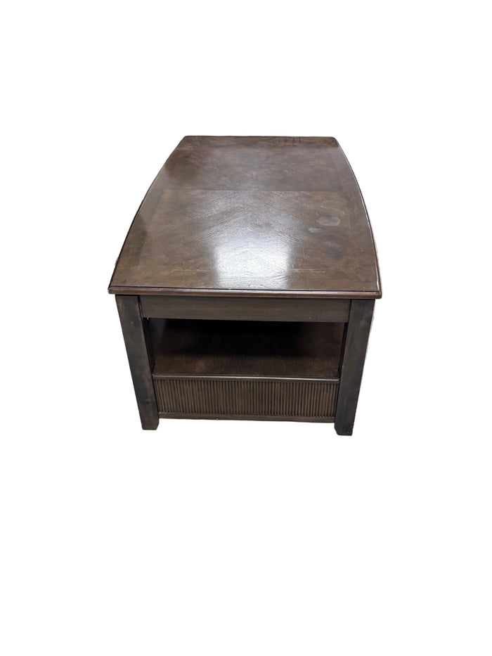 Dark Wood Rectangular Coffee Table