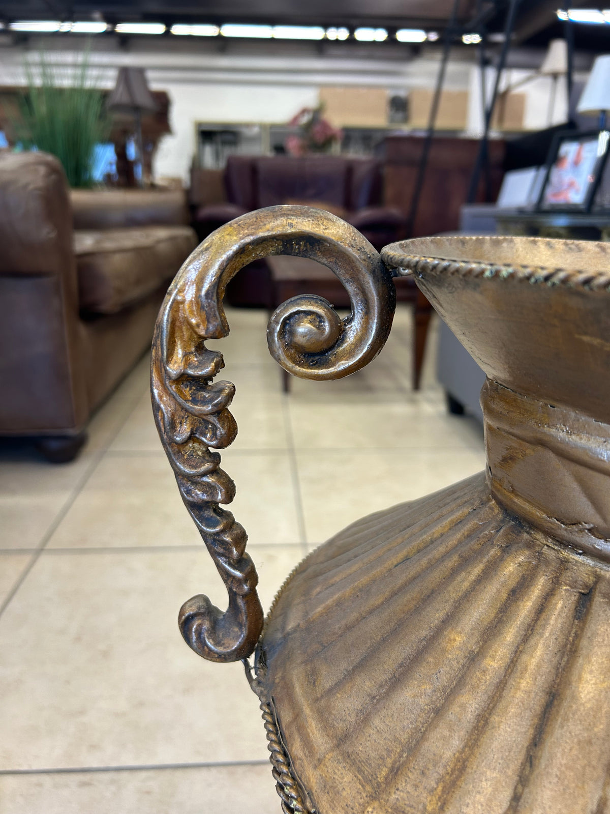 Amphora Metal Vase
