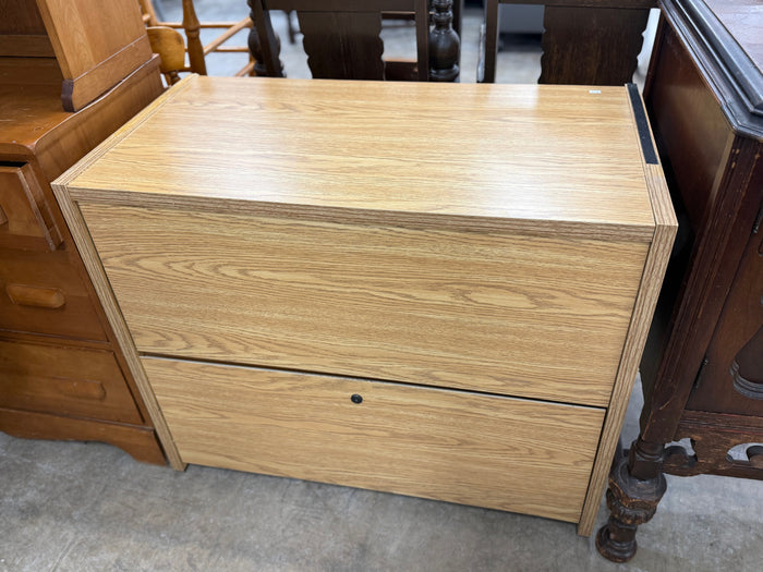 Light Wood 2-Drawer Lateral File Cabinet