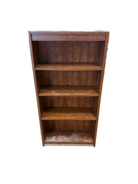 Small Light Brown 5-Shelf Bookcase