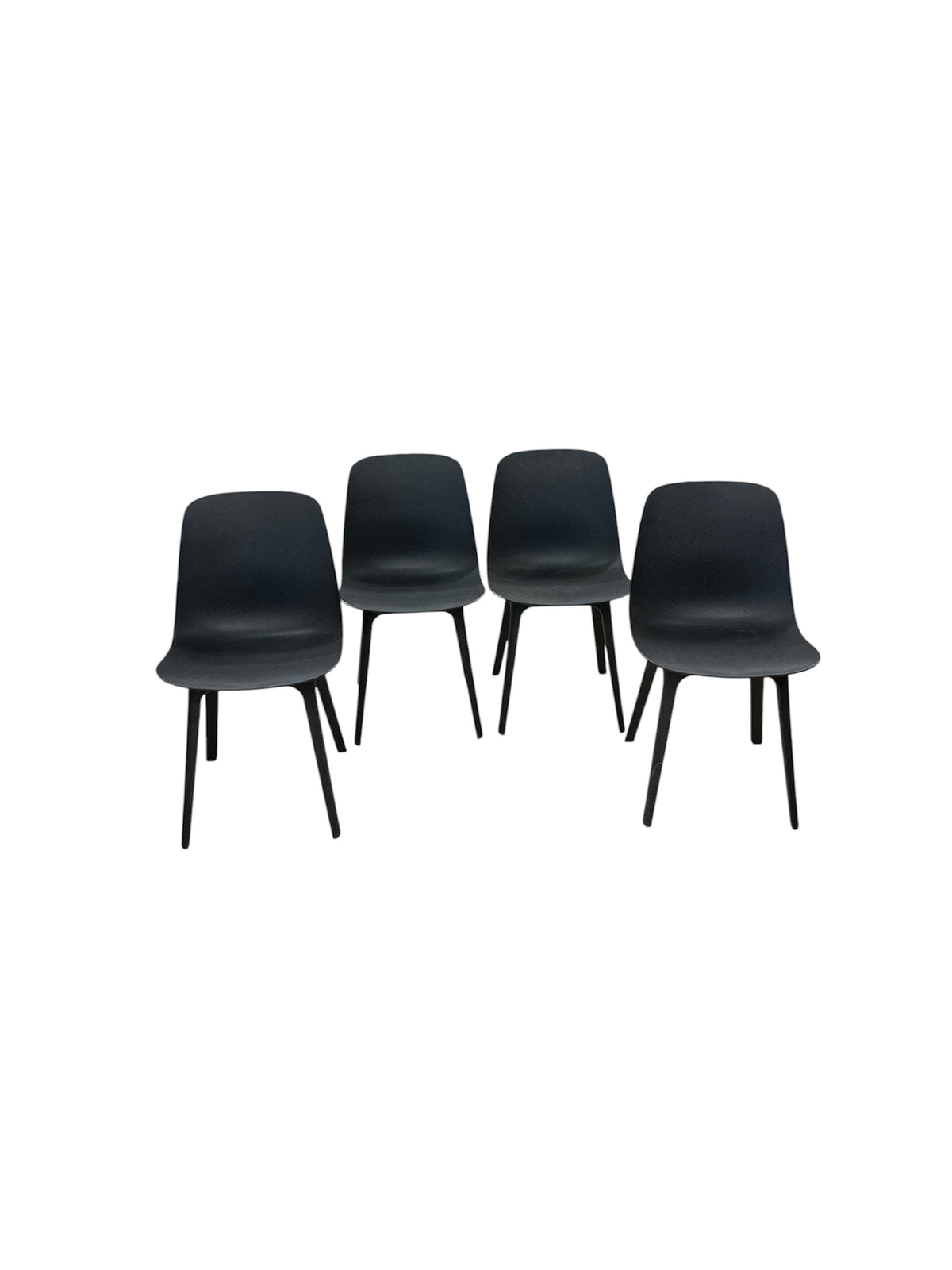 Set of 4 Modern Black Chairs
