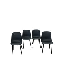 Set of 4 Modern Black Chairs