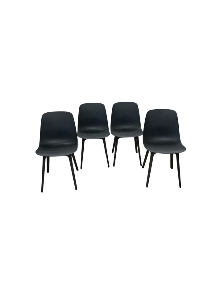 Set of 4 Modern Black Chairs