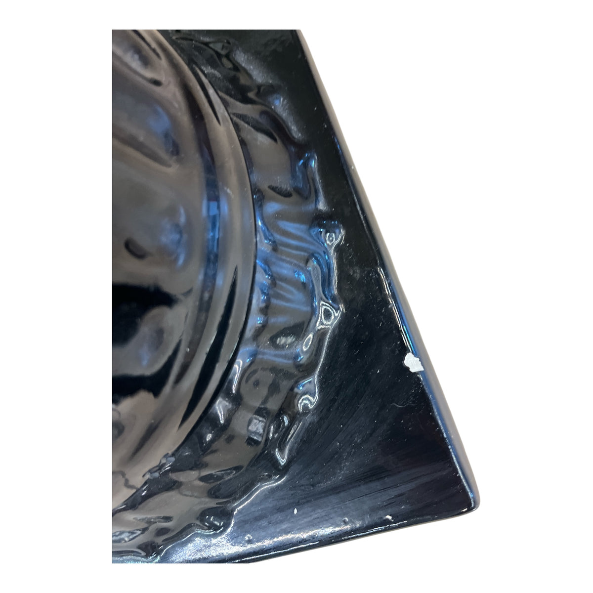 Black Neoclassical Fluted Column Pedestal