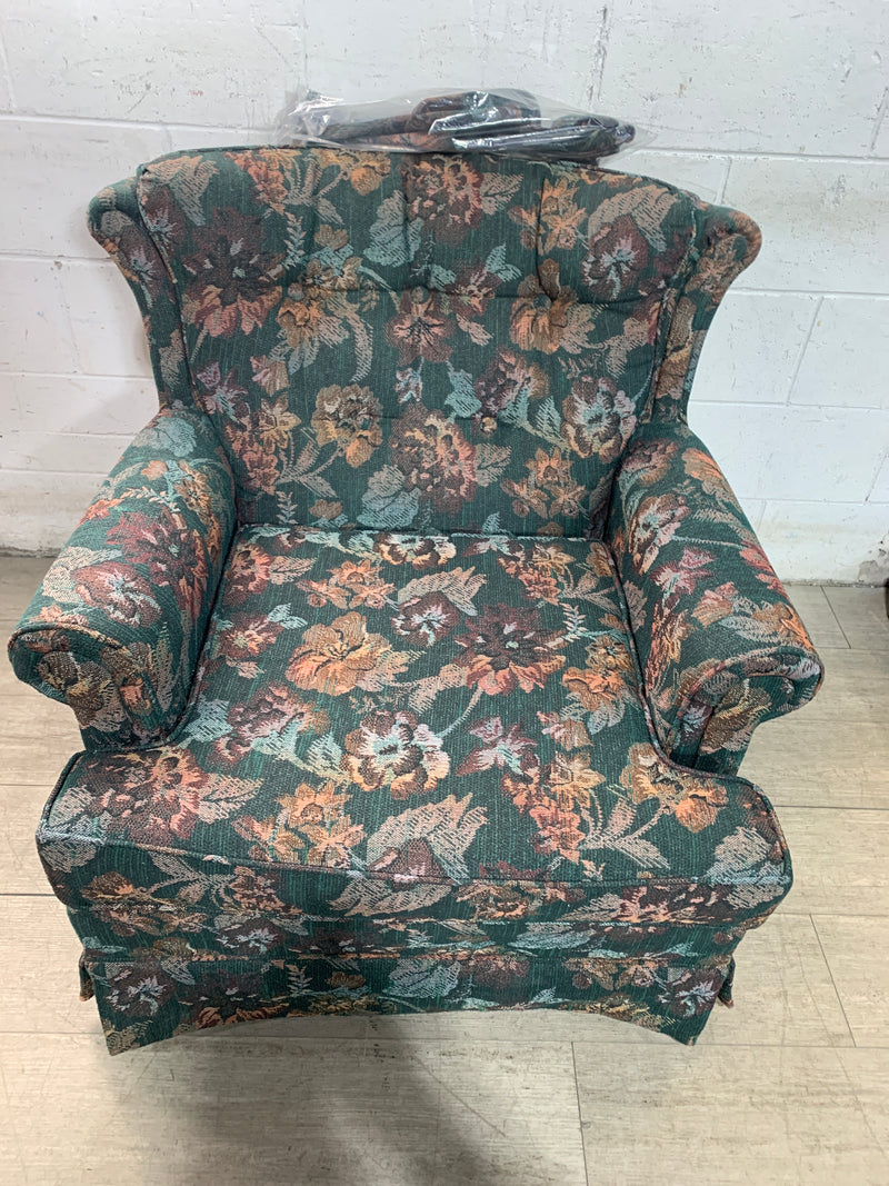 Green Floral Chair