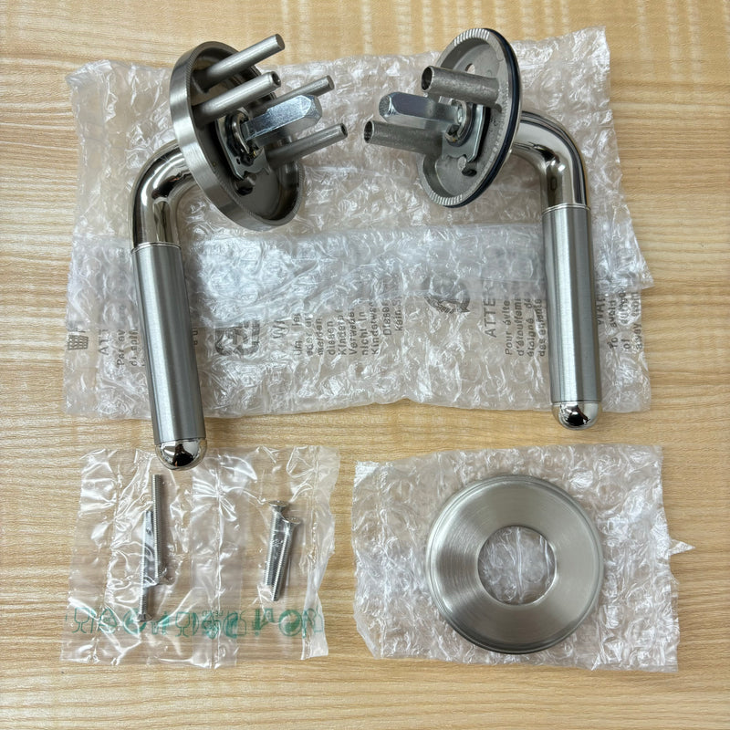 New Orleans Passage Lever Set, Chrome & Satin Nickel, Left-Handed, 1001NOLCRL1415