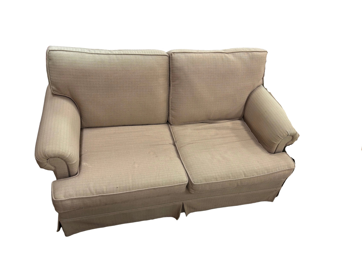 Tan Upholstered Loveseat