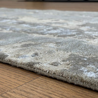 3x5-ft Desert Smoke Area Rug, Wool and Bamboo Silk, 2-0105302