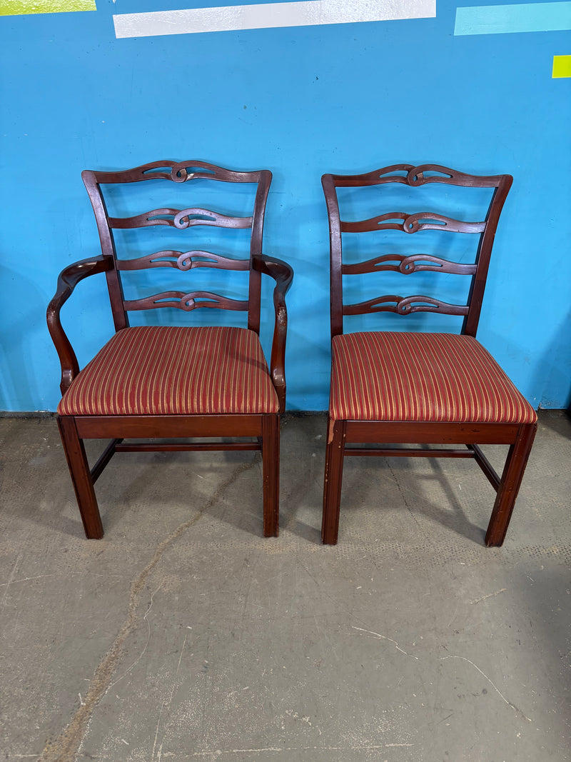 Set of 2 Chestnut Accent Chairs