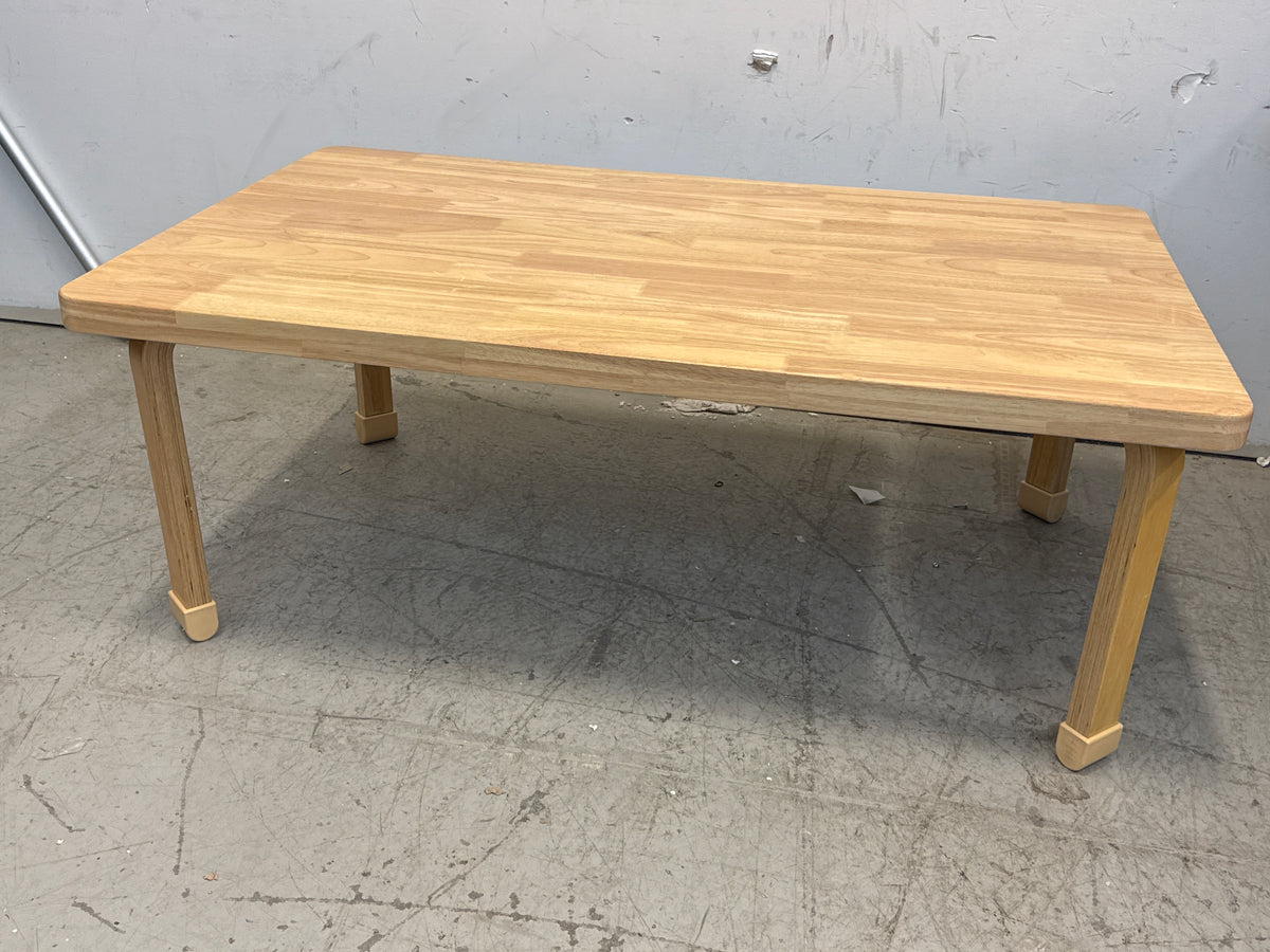 48” W - Natural wood Rectangle Table - 18" Height