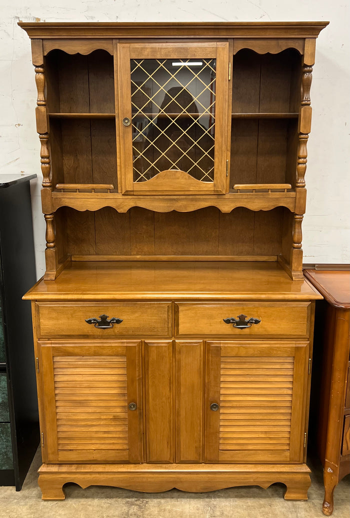 Vintage Maple China Cabinet