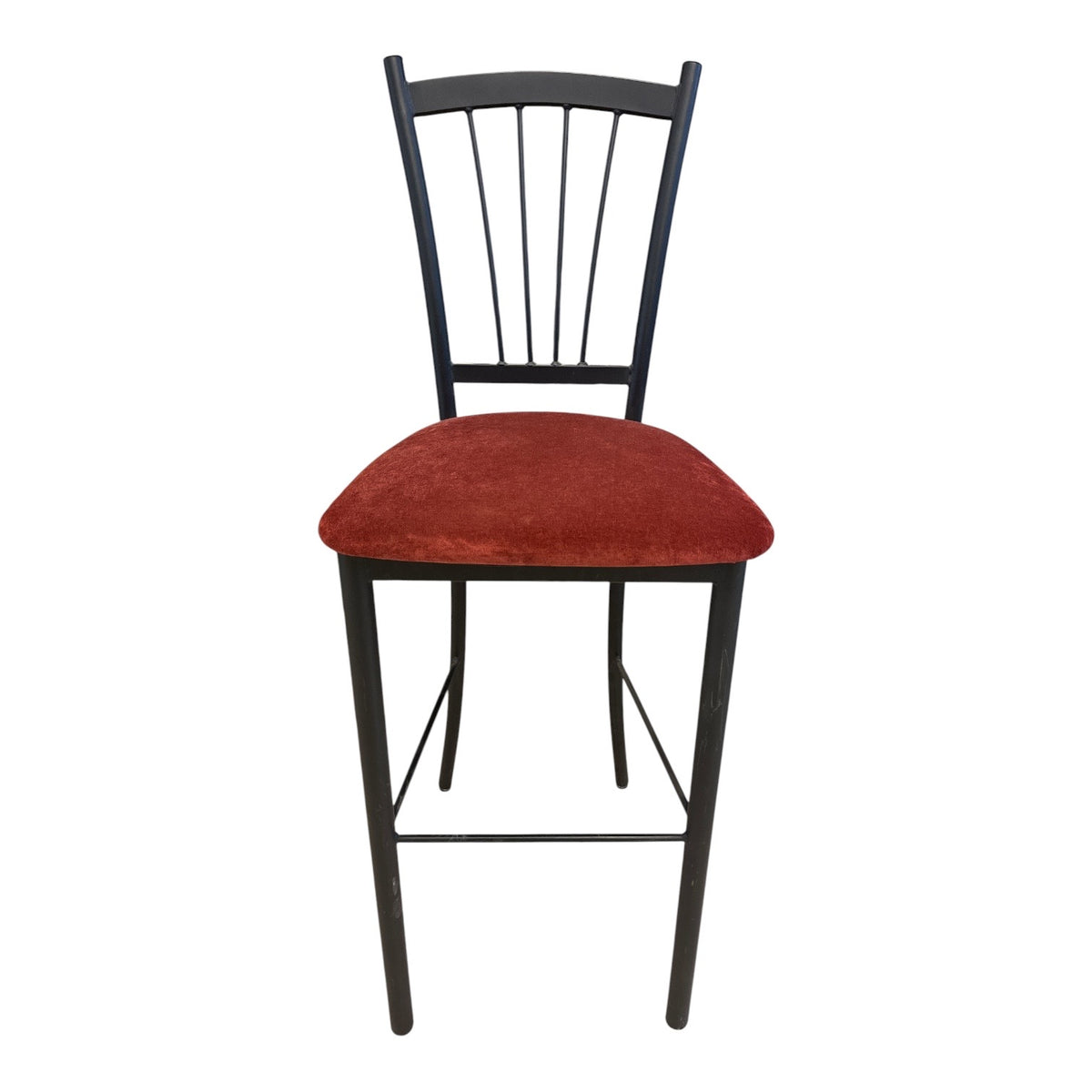 Modern Metal Counter Height Stools w/ Upholstered Seats (Set of 4)