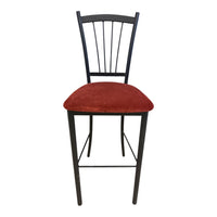Modern Metal Counter Height Stools w/ Upholstered Seats (Set of 4)