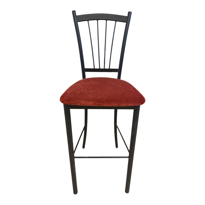 Modern Metal Counter Height Stools w/ Upholstered Seats (Set of 4)