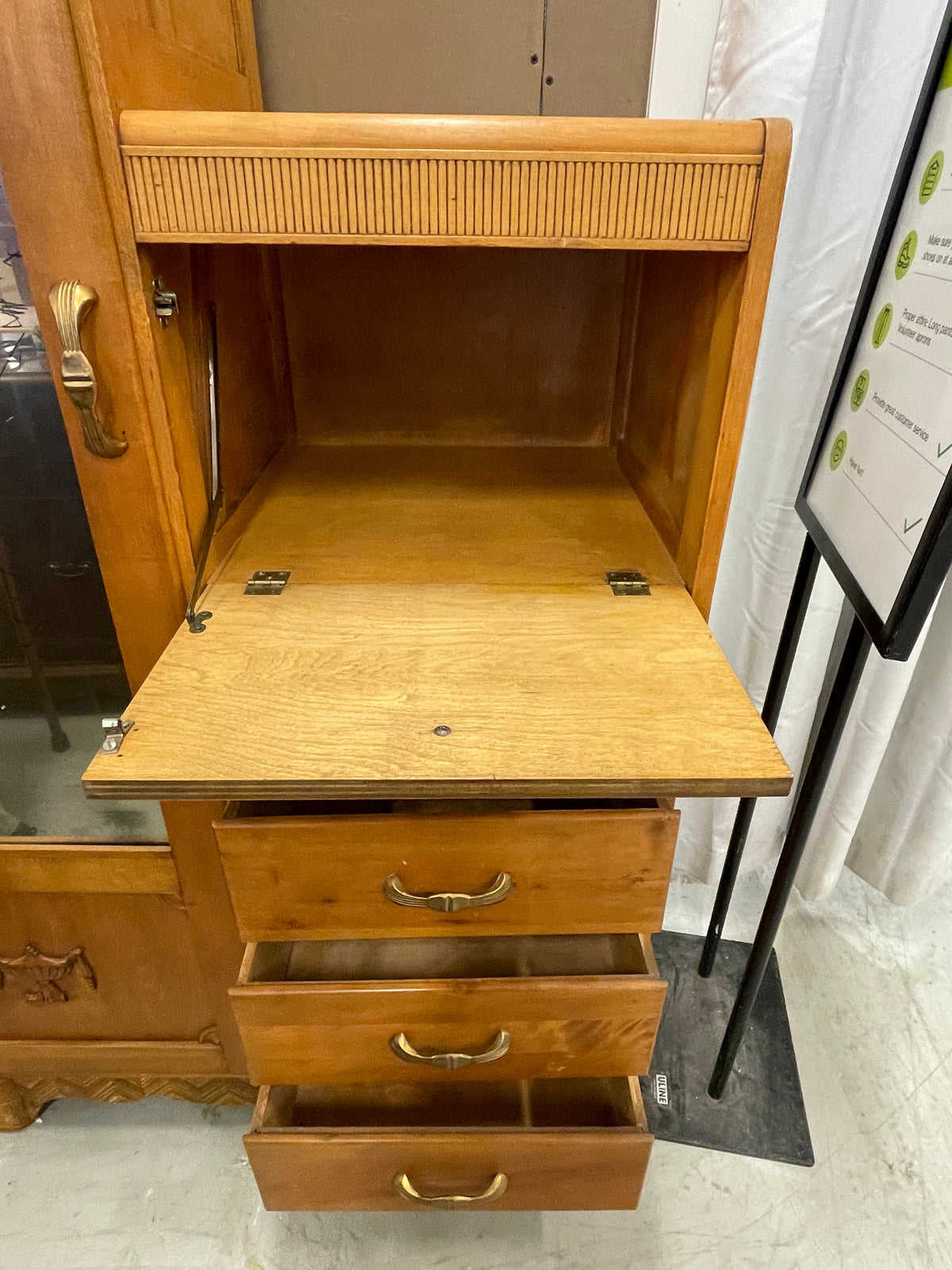 Vintage Wooden Dressing Cabinet