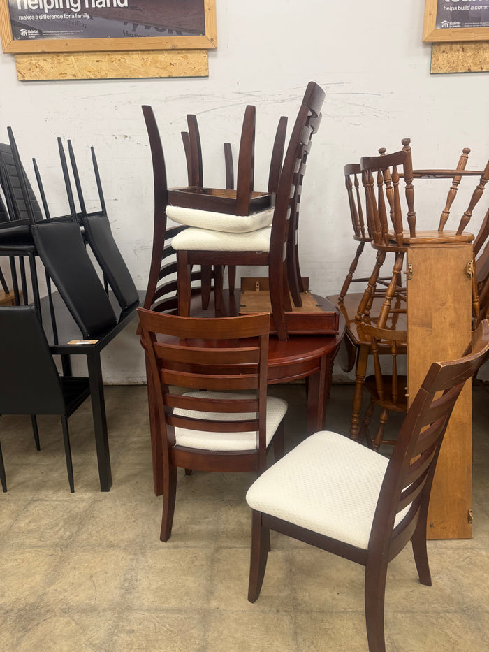 Oval Mahogany Dining Table Set