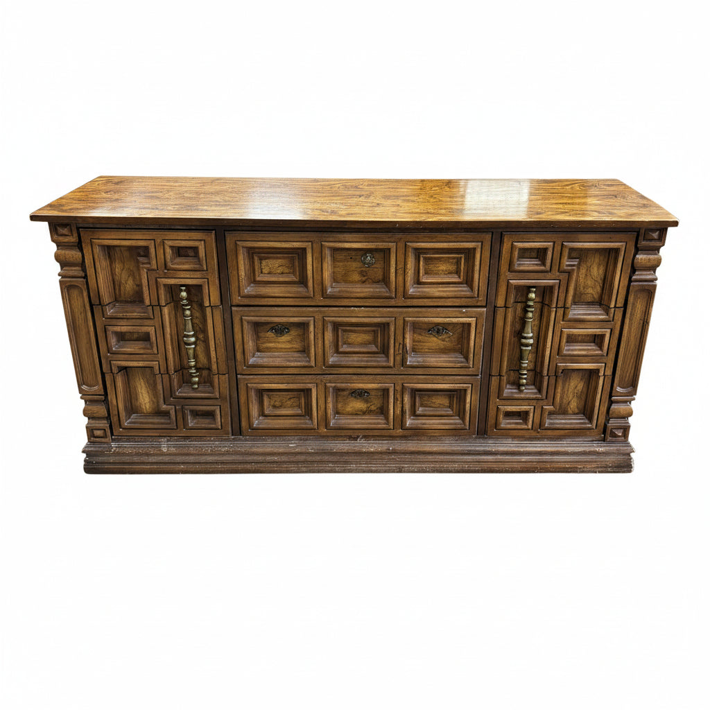 Mediterranean-Style Wooden Dresser