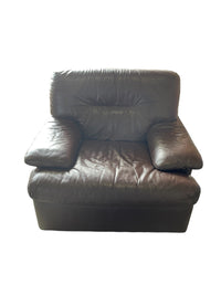 Dark Brown Leather Armchair