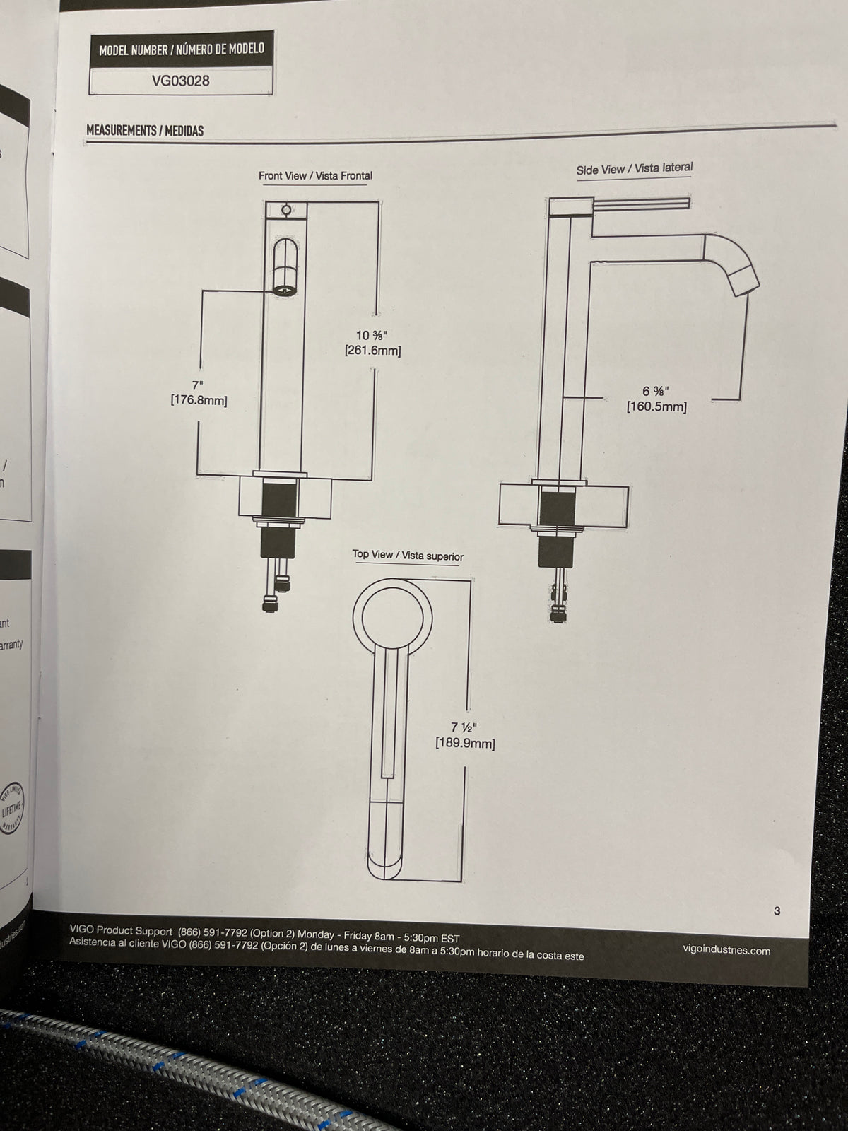VIGO  Single Hole Bathroom Faucet