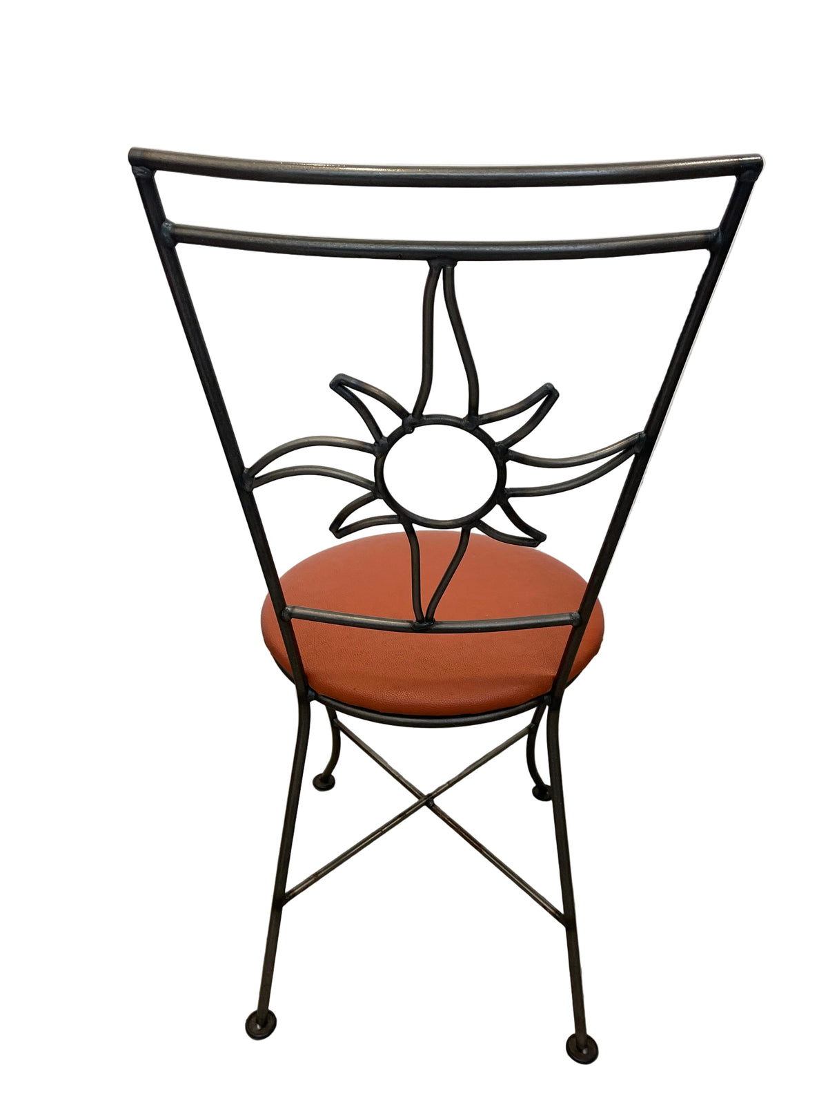 4-Piece Decorative Metal Chair With Dark Wire Frame Backrest