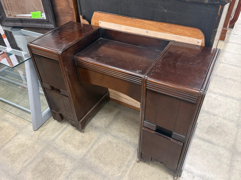 Deep Chocolate Brown Makeup Vanity