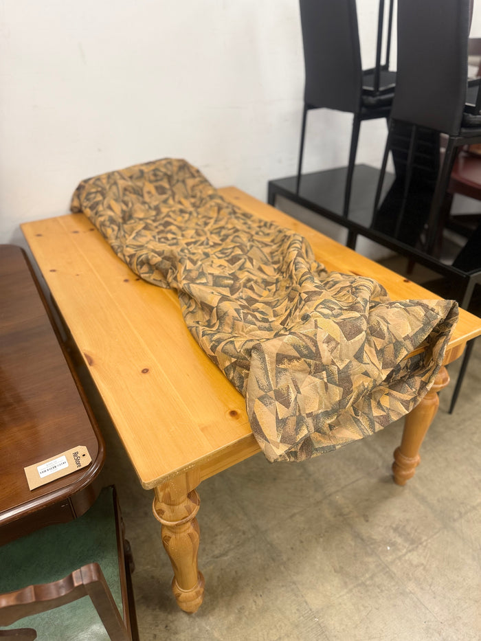 Light Brown Wooden Dining Table Set