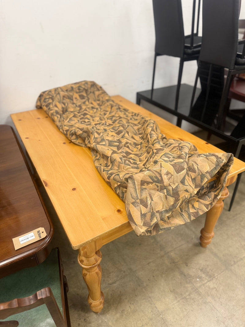 Light Brown Wooden Dining Table Set