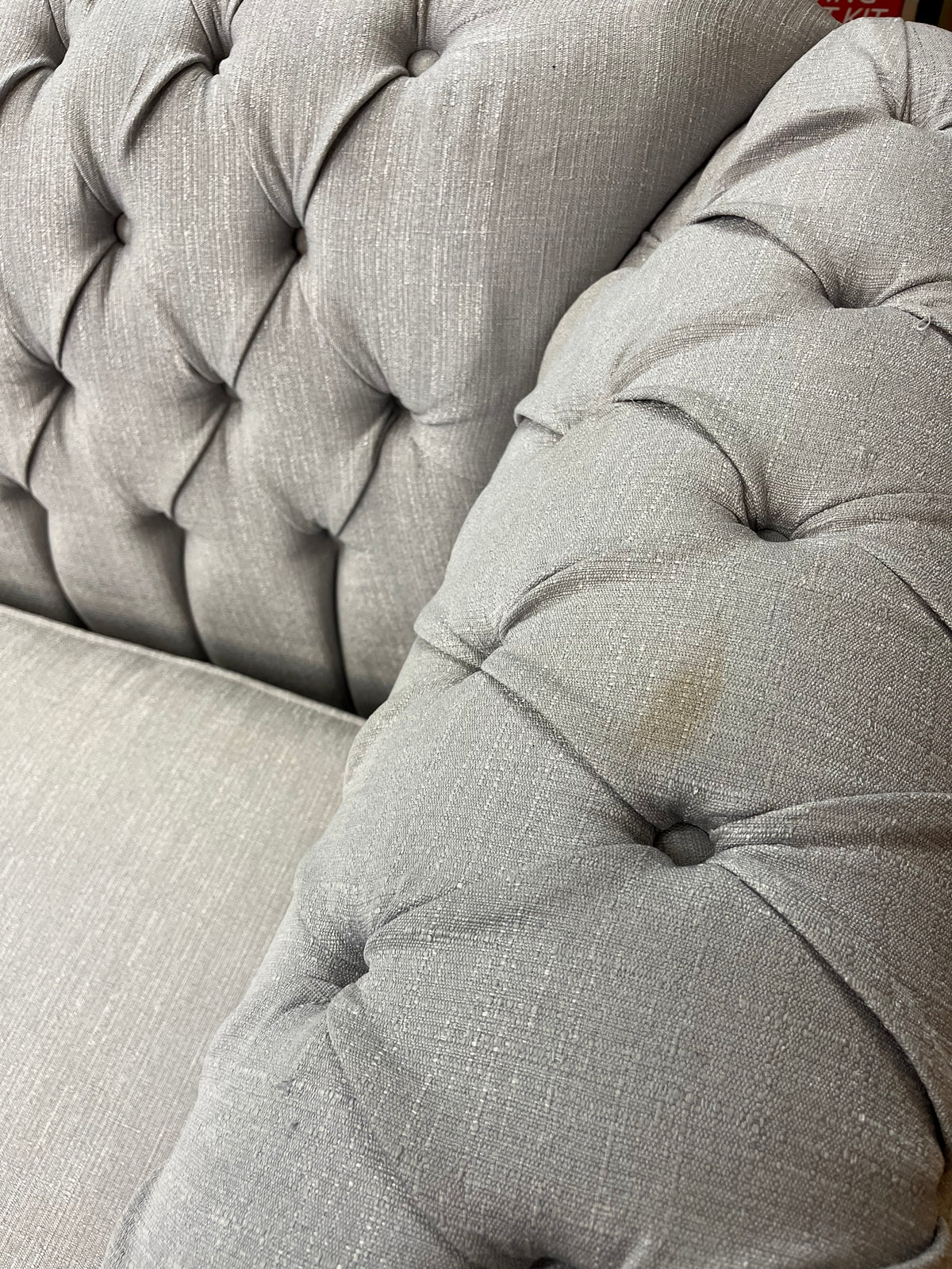 Grey Chesterfield Style Sofa